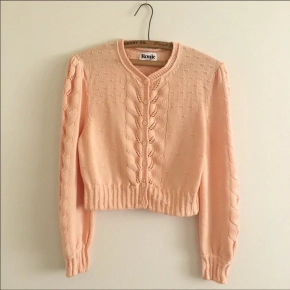 🌸🍊🧡ROUJE MAYA CARDIGAN • SIZE 34 - Picture 1 of 9